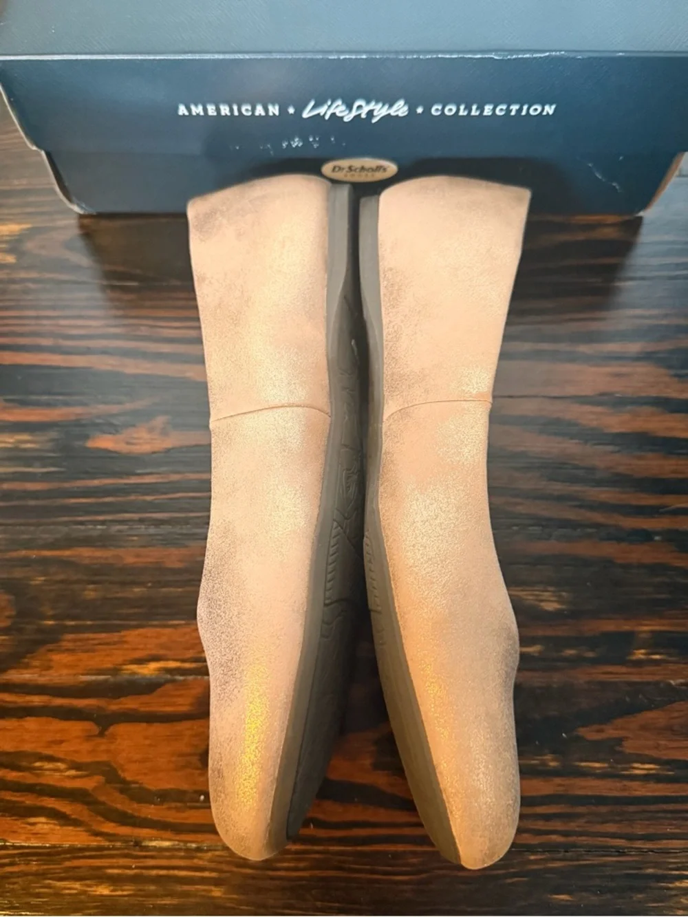 Dr. Scholl's Giorgie BeFree Metallic Rose Gold Ballet Flats - size 8 - Picture 3 of 7